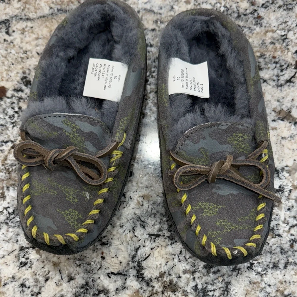 L.L. Bean Charcoal Suede Slippers